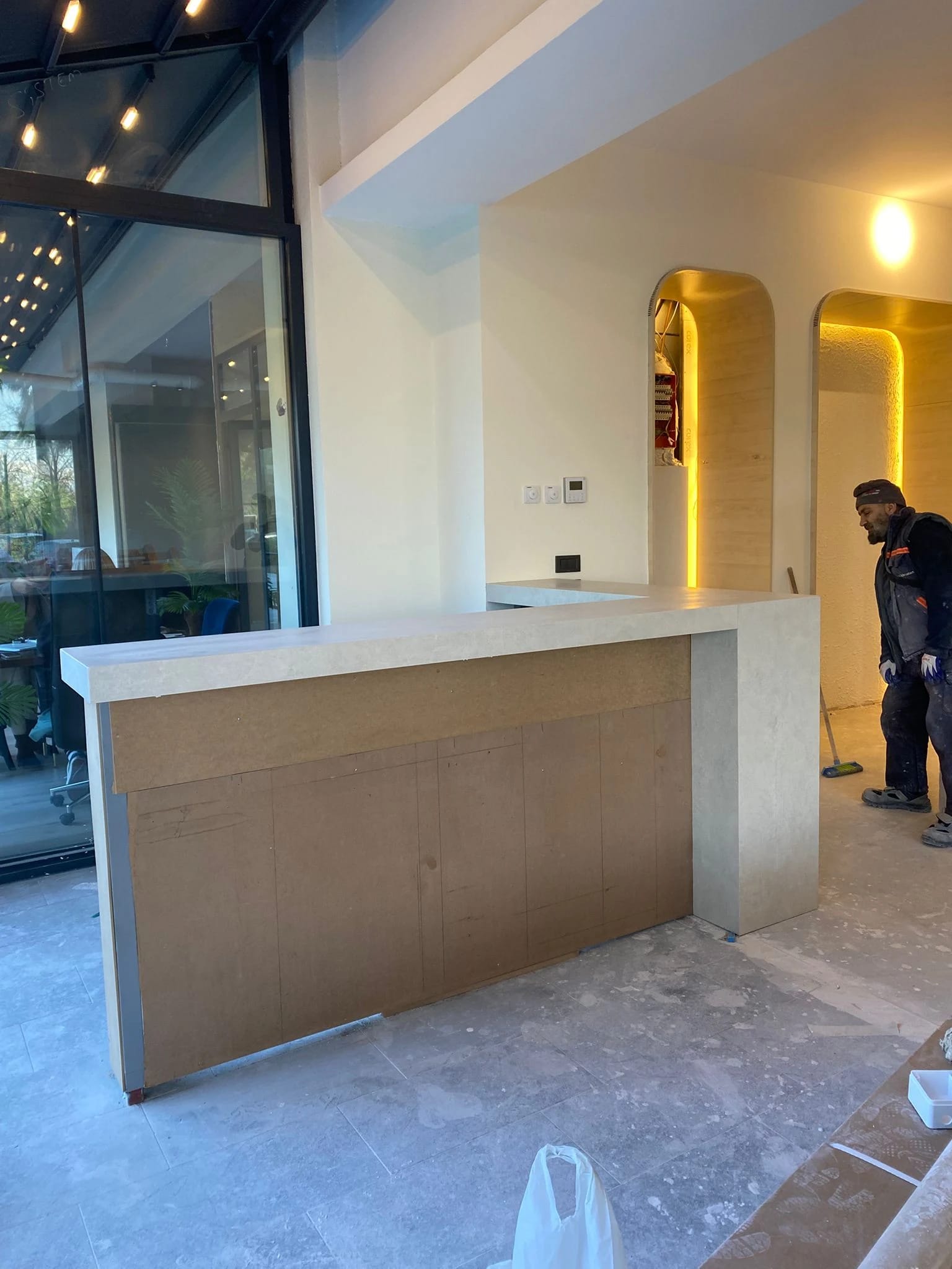 Vitamin bar during fit out.