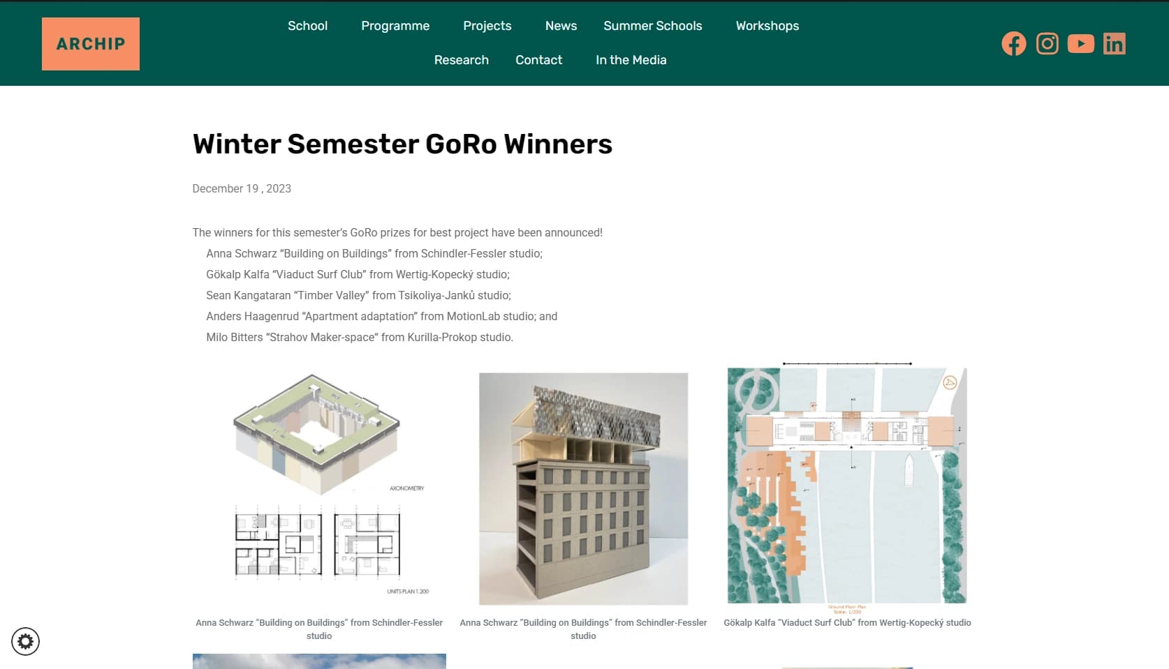 Screenshot of ARCHIP: Viaduct Surf Club Recognised in ARCHIP's Winter GoRo Awards