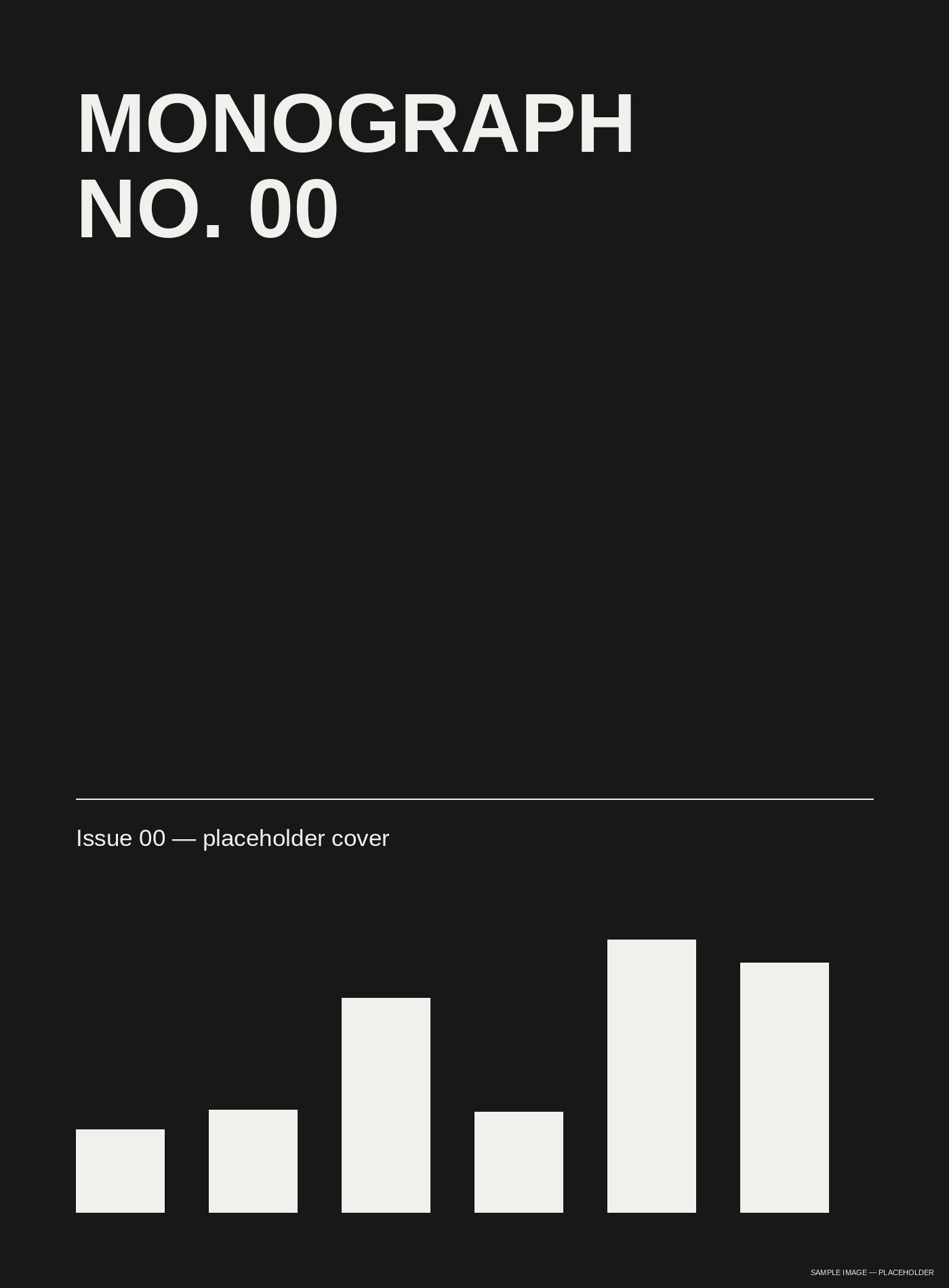 Sample publication cover — Monograph No. 00